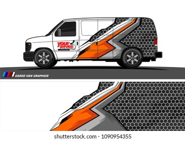 van wrap design vector. abstract racing shape design for vehicle vinyl branding