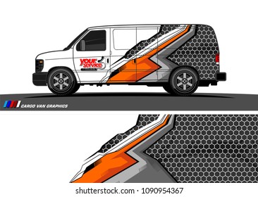 van wrap design vector. abstract racing shape design for vehicle vinyl branding
