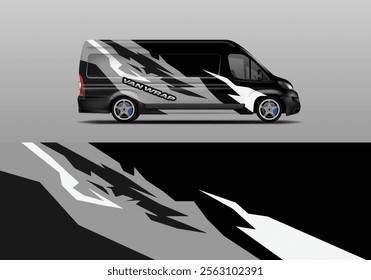 Van wrap design vector, decal livery