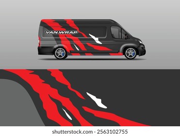 Van wrap design vector, decal livery