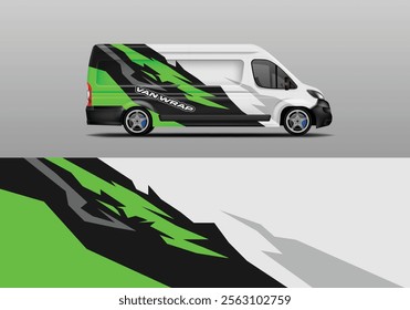 Van wrap design vector, decal livery