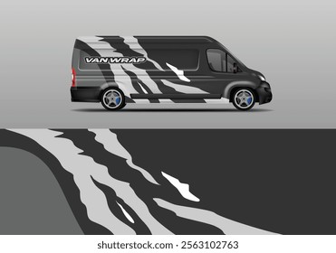 Van wrap design vector, decal livery