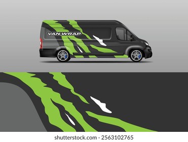 Van wrap design vector, decal livery