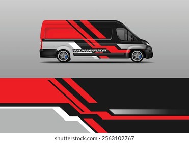 Van wrap design vector, decal livery