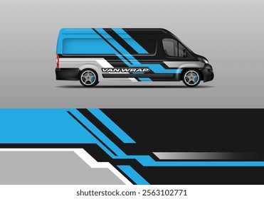 Van wrap design vector, decal livery