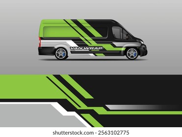 Van wrap design vector, decal livery