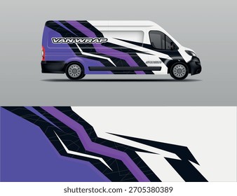 Van wrap Vector de diseño, fondo de librea