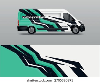 Van wrap Vector de diseño, fondo de librea