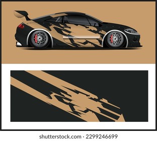 Van wrap design and vinyl sticker graphic Vector for a Vehicle wrap, Car Magnets
