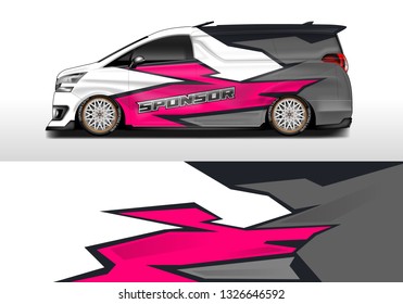 Van wrap designs vector . Car company , abstract, print , eps 10