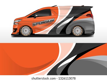 Van wrap designs vector . Sticker company , abstract, luxury, simple, print , eps 10