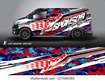 van wrap graphic racing abstract strip and background for car wrap and vinyl sticker - Vector 