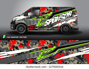 van wrap graphic racing abstract strip and background for car wrap and vinyl sticker - Vector 