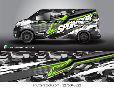 van wrap graphic racing abstract strip and background for car wrap and vinyl sticker - Vector 