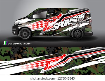 van wrap graphic racing abstract strip and background for car wrap and vinyl sticker - Vector 