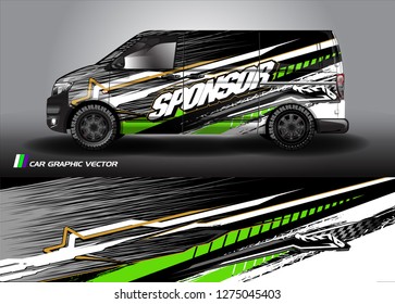 van wrap graphic racing abstract strip and background for car wrap and vinyl sticker - Vector 