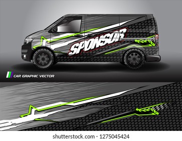 van wrap graphic racing abstract strip and background for car wrap and vinyl sticker - Vector 