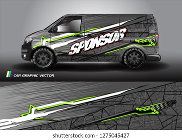 van wrap graphic racing abstract strip and background for car wrap and vinyl sticker - Vector 