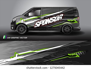 van wrap graphic racing abstract strip and background for car wrap and vinyl sticker - Vector 