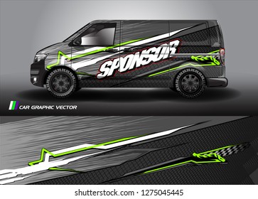van wrap graphic racing abstract strip and background for car wrap and vinyl sticker - Vector 