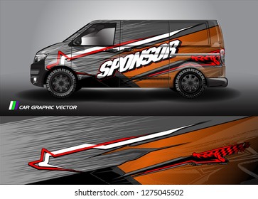 van wrap graphic racing abstract strip and background for car wrap and vinyl sticker - Vector 