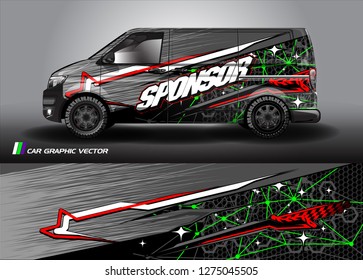 van wrap graphic racing abstract strip and background for car wrap and vinyl sticker - Vector 