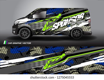 van wrap graphic racing abstract strip and background for car wrap and vinyl sticker - Vector 