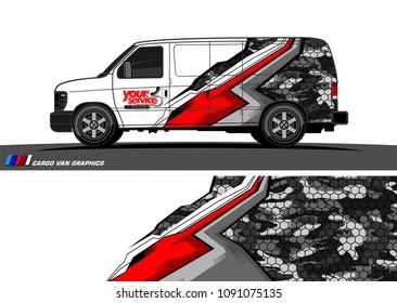 van wrap graphic vector.  abstract background for vehicle vinyl branding