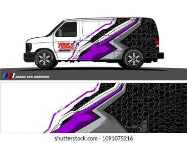 van wrap graphic vector.  abstract background for vehicle vinyl branding