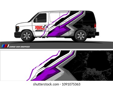 van wrap graphic vector.  abstract background for vehicle vinyl branding