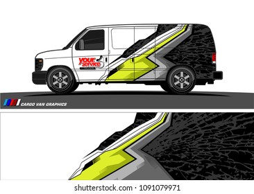 van wrap graphic vector. abstract background for vehicle vinyl branding