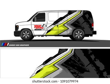 van wrap graphic vector. abstract background for vehicle vinyl branding