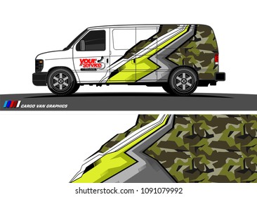 van wrap graphic vector. abstract background for vehicle vinyl branding