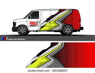 van wrap graphic vector. abstract background for vehicle vinyl branding