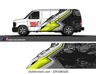 van wrap graphic vector. abstract background for vehicle vinyl branding