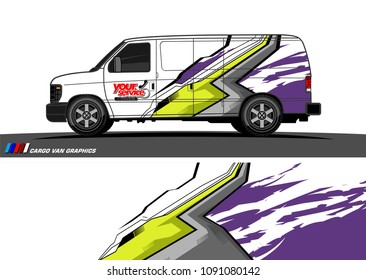 van wrap graphic vector. abstract background for vehicle vinyl branding