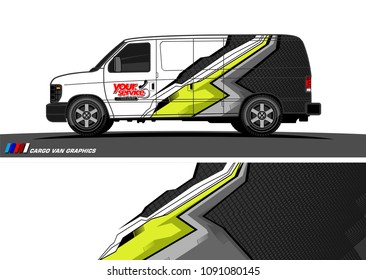 van wrap graphic vector. abstract background for vehicle vinyl branding
