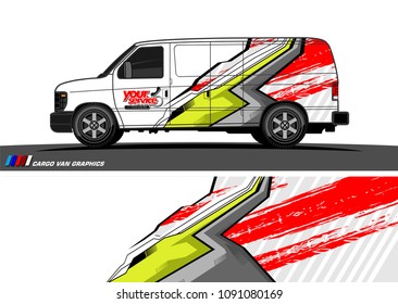 van wrap graphic vector. abstract background for vehicle vinyl branding