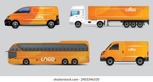 Van Wrap Livery deaign. Fertigdruckverpackung für Van.Company Van, Truck, Lieferwagen, Modell-Set. Abstraktes geometrisches Grafikdesign für die Unternehmensidentität. Firmenwagen.