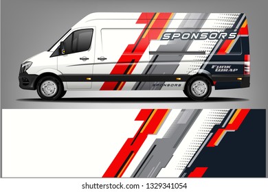 Van Wrap Livery design. Ready print wrap design for Van.