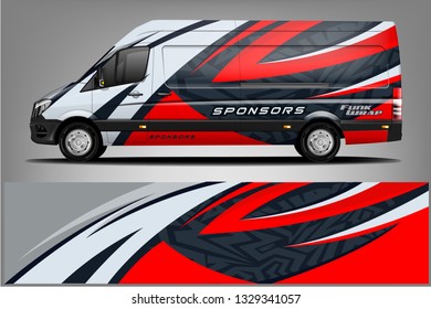 Van Wrap Livery design. Ready print wrap design for Van.