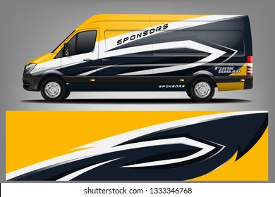 	
Van Wrap Livery Design. Fertiges Design für Druckverpackungen für Van.