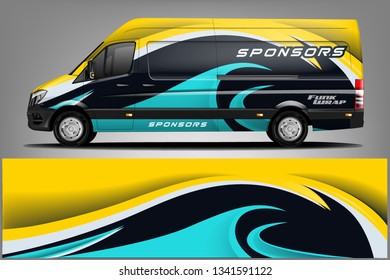 Van Wrap Livery design. Ready print wrap design for Van.
