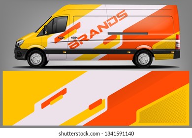 Van Wrap Livery design. Ready print wrap design for Van  dekal
