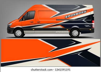 Van Wrap Livery design. Ready print wrap design for Van.
