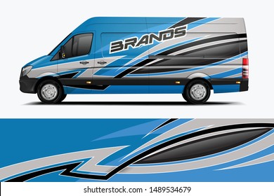 Van Wrap Livery design. Ready print wrap design for Van dekal