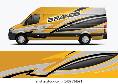 Van Wrap Livery design. Ready print wrap design for Van dekal