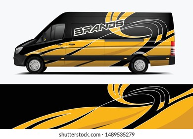 Van Wrap Livery design. Ready print wrap design for Van dekal