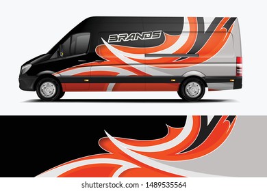 Van Wrap Livery design. Ready print wrap design for Van dekal