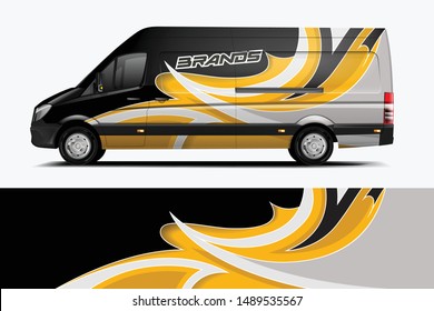 Van Wrap Livery design. Ready print wrap design for Van dekal